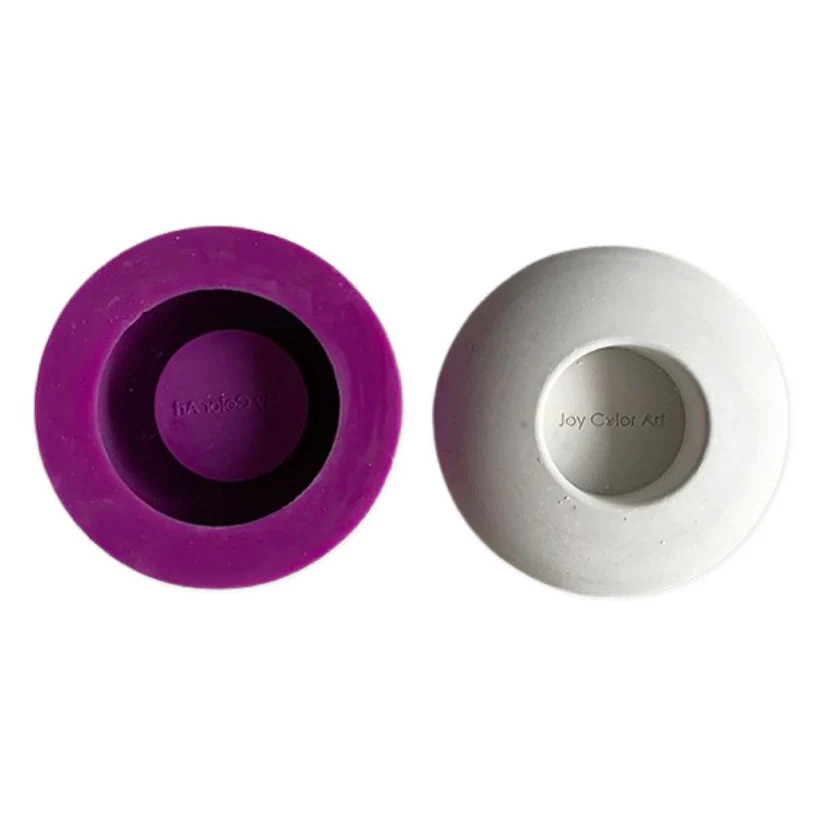 Szilikon kerek teamécses tartó 10 cm