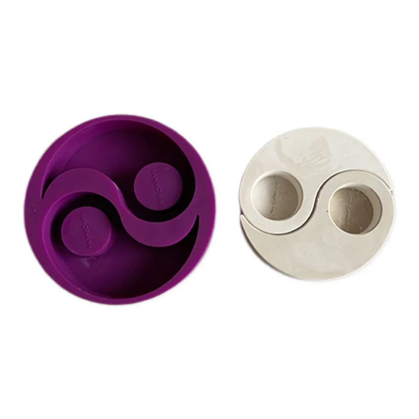 Szilikon Yin Yang forma teamécses tartó 13 cm