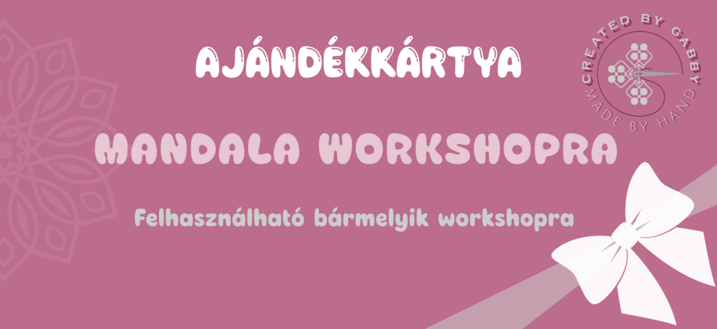 Ajándékkártya mandala festő workshopra